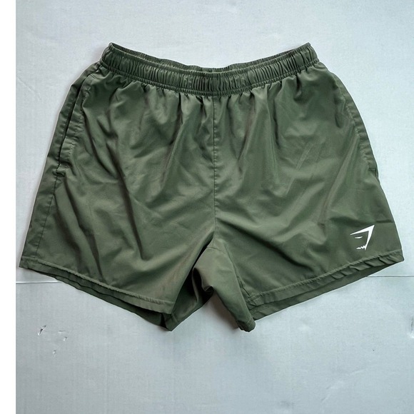 Gymshark Other - Gymshark Men's Green Athletic Shorts Size M Elastic Waist Drawstring Logo